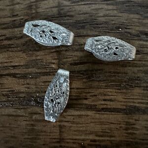 Silver Tone Filigree Jewelry Clasp Findings (3)